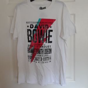 NEW Authentic DAVID BOWIE White Graphic Tshirt